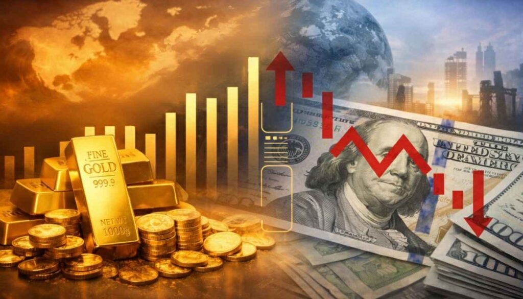 الدولار يخسر زخمه عالميا والذهب يتخطى 5300 للأونصة