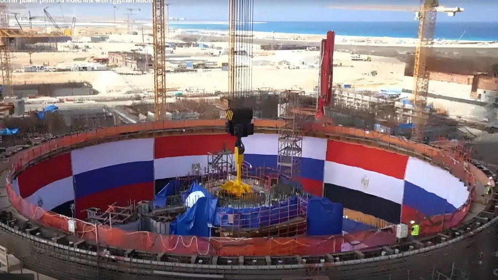 السيسي وبوتين يشاركان في مراسم تركيب مفاعل الضبعة النووية